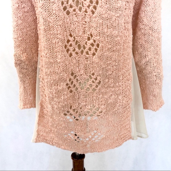 Anthropologie Knitted & Knotted Peach Sweater - Picture 6 of 8